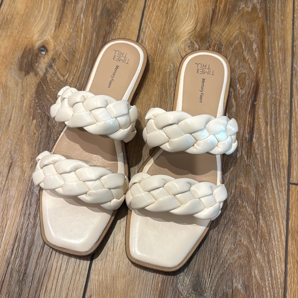 Cute tan slides!